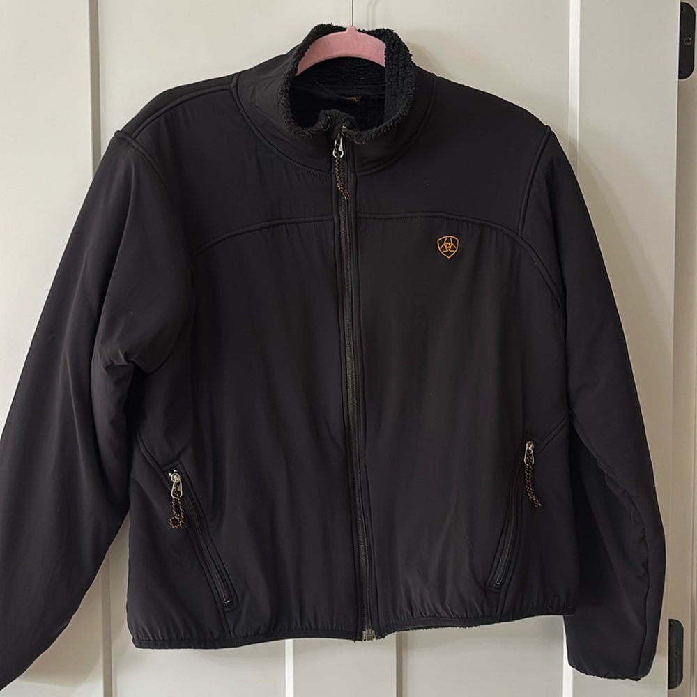 ARIAT XL Youth Black fleece lined riding jacket made in the USA